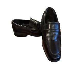 BORELLI Boys Black Duran Dress Shoes Size 13 Loafers Slide On 579201